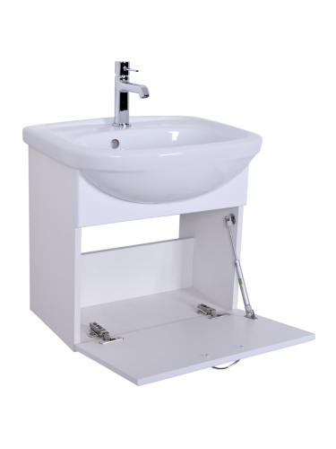 Тумба с раковиной Orange Лайт LRA-45TUW+RA 47х38х52 цвет белый - фото 4