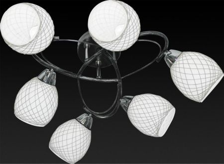 Люстра потолочная Toplight Janelle Black (Джанелле Блацк) TL7440X-06BP