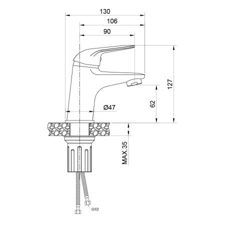 Смеситель WesnaArt Luch LUC15-210 на раковину хром