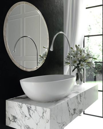 Раковина из искусственного камня Holbi TEFIA 1.02.008.11.1 60х30 накладная цвет белый без отверстий под смеситель