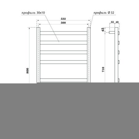 Полотенцесушитель электрический Point Антея PN17858W 55х80 белый