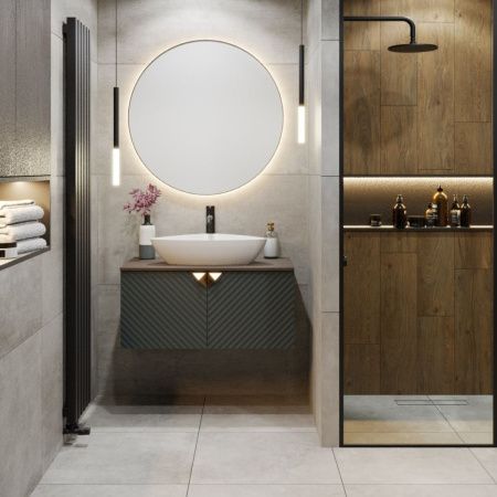 Тумба под раковину Runo Андорра 00-00004646 70х50 подвесная цвет серый