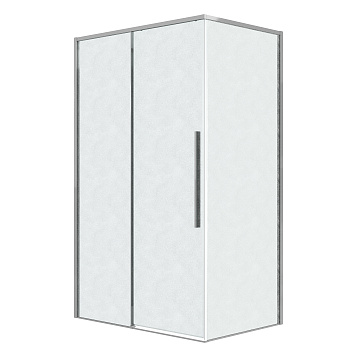Душевой уголок Grossman Galaxy 120.K33.01.1170.10.02 110х70 стекло текстурное профиль хром глянцевый без поддона