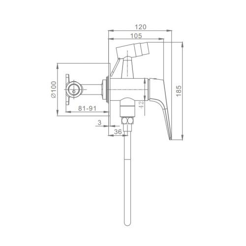 Гигиенический душ со смесителем Raglo R07.52 хром - фото 2