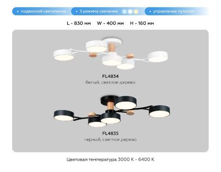 Люстра потолочная Ambrella Light LineTech (ЛинеТецх) FL4834