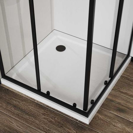 Душевой уголок Vincea City VSS-5CT900CLB 90х90 стекло прозрачное профиль черный без поддона