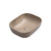 Раковина из сантехнического фарфора Vincea VBS-101MC 50х40 накладная цвет коричневый без отверстий под смеситель