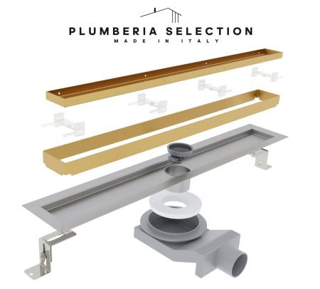Душевой лоток Plumberia Selection PST IN-TILE PST100OB 100х5 черный
