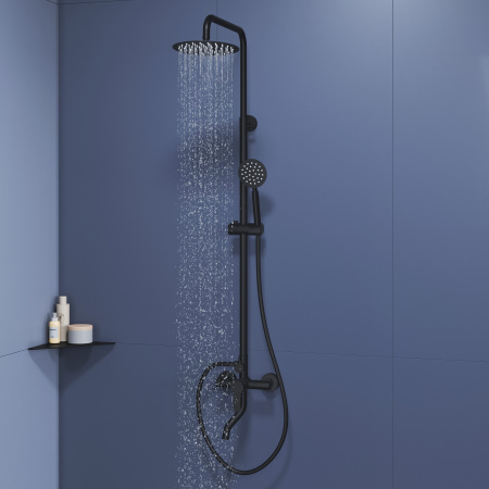 Душевая стойка RGW Shower Panels 59140124-04 настенная цвет черный