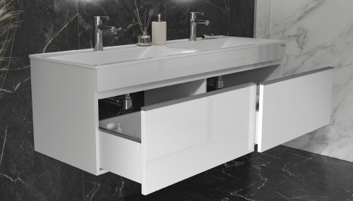 Тумба под раковину Velvex PULSUS tpPUL.140-21 139х48х52 подвесная цвет белый - фото 3