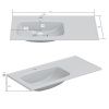 Раковина из искусственного камня СанТа Венера 900173 90х40 накладная цвет белый