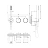 Смеситель для душа Gessi Origini 66036#031 встраиваемый в стену хром (внешняя часть)