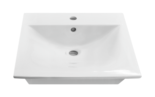 Раковина мебельная из сантехнического фарфора Sanita Luxe Breeze 50 WB.FN/Breeze/50-C/WHT.G/S1 50х47 накладная цвет белый - фото 2