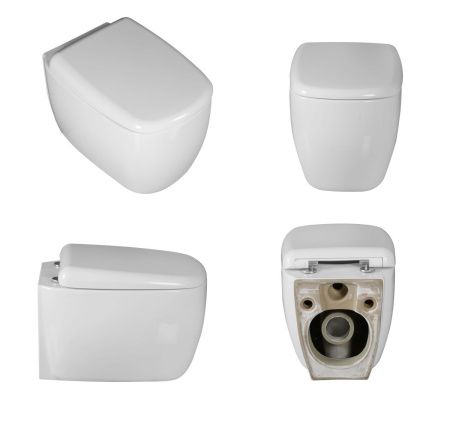 Унитаз подвесной Cerutti SPA CT10613 белый с сиденьем микролифт безободковый смыв торнадо