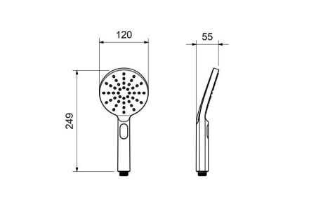 Душевая лейка Aquatek ОБЕРОН AQ2006MB цвет черный