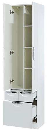 Шкаф-пенал Misty Орхидея П-Жас05050-0112Я 50х200 напольный цвет белый