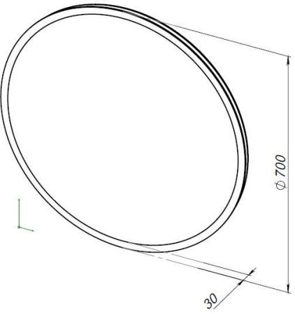 Зеркало с подсветкой Aquanet Оптима 00304175 70х70 подвесное