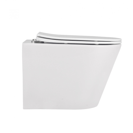 Унитаз подвесной Abber Bequem AC1102 белый с сиденьем микролифт безободковый каскадный смыв
