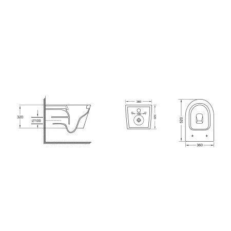 Унитаз подвесной Grossman Торнадо GR-4457SQ белый с сиденьем микролифт безободковый смыв торнадо