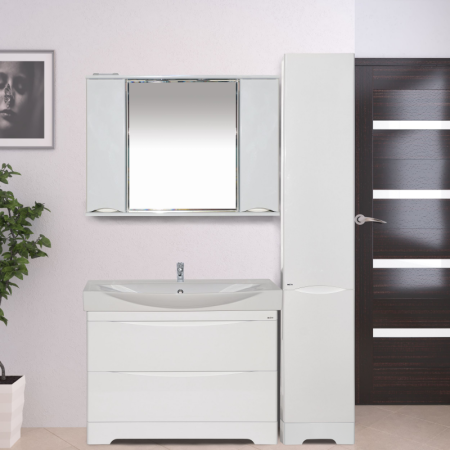 Шкаф-пенал Misty Элвис П-Элв-01035-011Л 40х200 напольный цвет белый