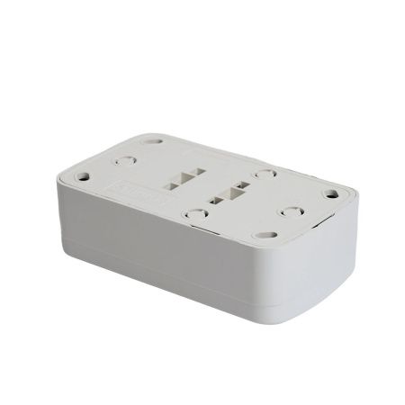Розетка накладная 2-местная Stekker Basic (Басиц) 50075