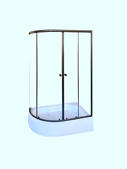 Душевой уголок Parly ZEM1201ВR 120х80 стекло прозрачное профиль черный с поддоном