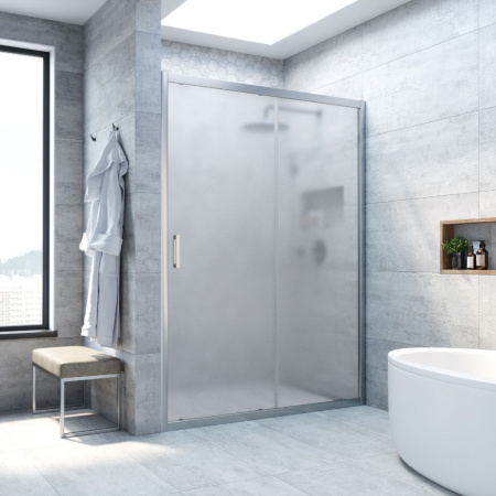 Душевая дверь Vegas-Glass ZP TUR+NOVO ZP NOVO h2000 150 07 10 150х200 стекло матовое профиль хром матовый