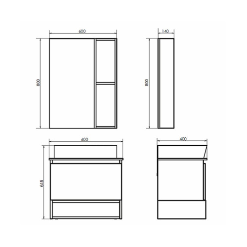 Тумба с раковиной Comforty 00-00014535CF 60x40x64,5 - фото 2