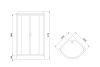 Душевая кабина Royal Bath НК RB100HK4-MM 100х100 четверть круга с крышей ориентация универсальная