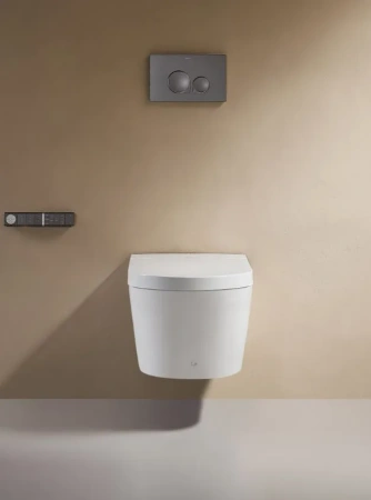 Унитаз-биде подвесной Arrow AKH1051H белый с сиденьем микролифт безободковый каскадный смыв