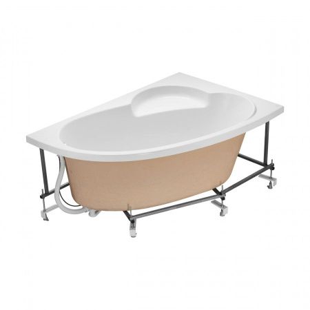 Ванна акриловая Santek Шри-ланка 1WH302395 150х100 пристенная асимметричная без каркаса