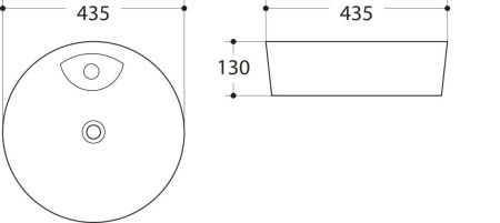 Раковина керамическая Art&Max AM-78111 40х40 накладная цвет белый