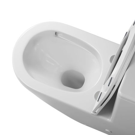 Унитаз напольный с бачком Grossman Торнадо GR-4407SQ белый с сиденьем микролифт безободковый смыв торнадо