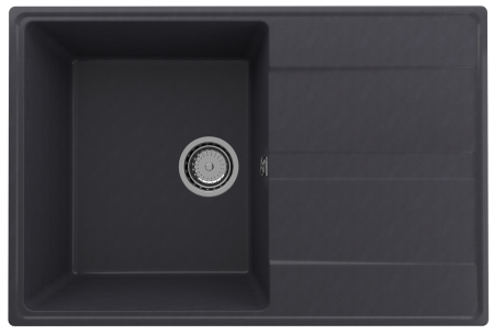 Кухонная мойка Ulgran Quartz Prima 750-08 75х50 цвет черный поверхность матовая
