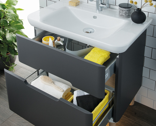 Тумба с раковиной Vitra Sento 60836 78x49x67 - фото 3