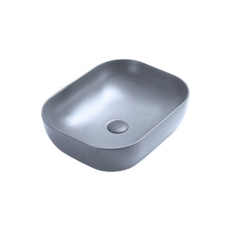 Раковина из сантехнического фарфора Vincea VBS-101MO 50х40 накладная цвет синий без отверстий под смеситель