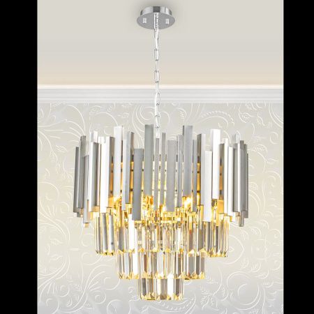 Люстра подвесная Natali Kovaltseva VERTIGO (ВЕРТИГО) VERTIGO 81440/6C SILVER
