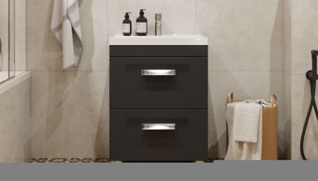 Тумба под раковину Velvex ORLANDO tnORL.60-232 60х40 напольная цвет серый