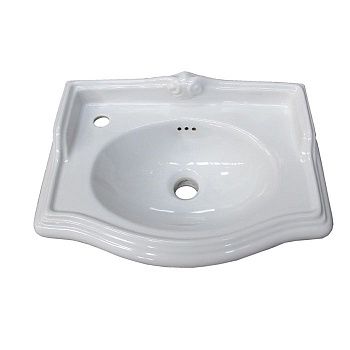 Раковина из сантехнического фаянса Azzurra Jubilaeum JULS0503500MBI/(JUB200/50 bi)*1sx 50х40 подвесная цвет белый