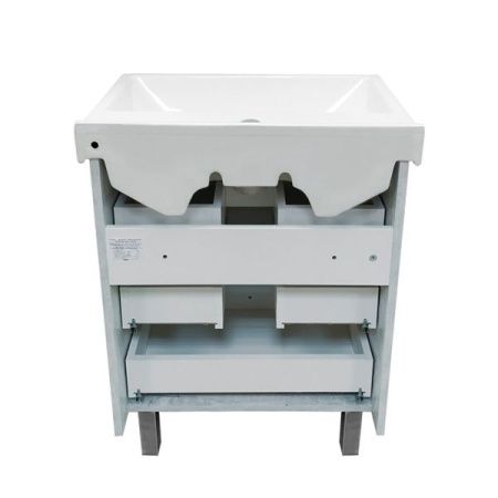 Тумба с раковиной Comforty Никосия 00004142203CF 60х40 напольная цвет серый