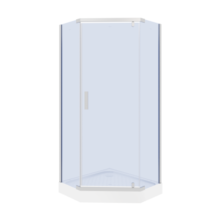 Душевой уголок Parly ZPE911 90х90 стекло тонированное профиль хром глянцевый с поддоном