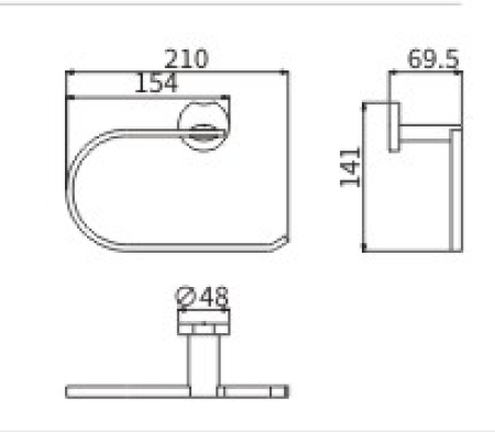 Бумагодержатель CeramaLux Loft 53906