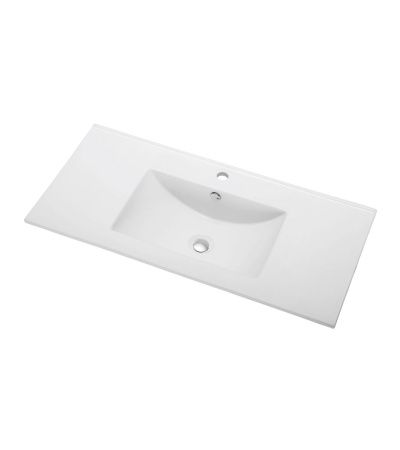 Раковина из сантехнического фарфора Orange B03-1000w 100х50 встраиваемая цвет белый