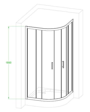 Душевой уголок Royal Bath HKD RB90HKD-T 90х90 стекло прозрачное профиль белый без поддона