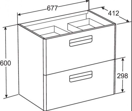 Тумба под раковину Roca The Gap Original ZRU9302741 70х40 подвесная цвет фиолетовый