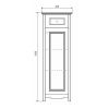 Шкаф-пенал Comforty Тбилиси 00003132633CF 40х120 напольный цвет белый