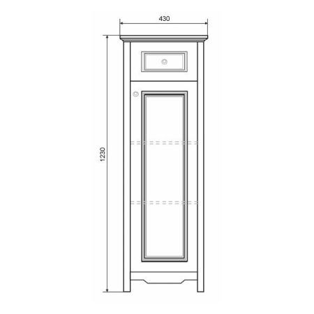 Шкаф-пенал Comforty Тбилиси 00003132633CF 40х120 напольный цвет белый