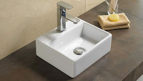 Раковина из фаянса Velvex 7440C 40х30 накладная цвет белый 1 отверстие под смеситель - фото 2