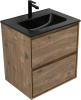 Тумба под раковину Aquanet Милан 00336377 60х45х64 подвесная цвет темное дерево