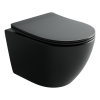 Унитаз подвесной Ceramica Nova UNO CN11001TMB черный с сиденьем микролифт смыв торнадо